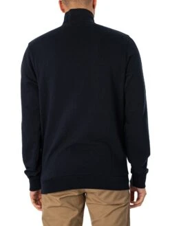 Lyle & Scott Loopback Quarter Zip Sweatshirt - Dark Navy -Standout Store 51293c
