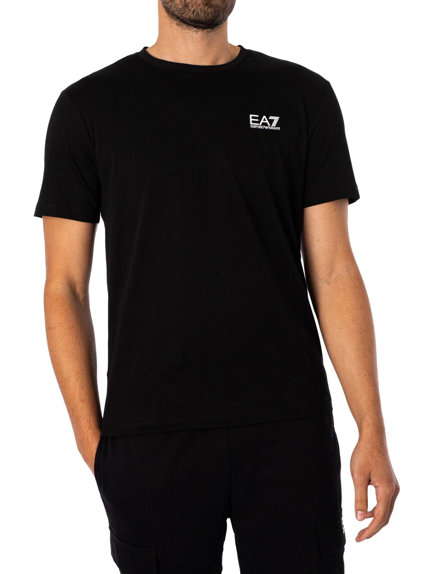 EA7 Chest Logo T-Shirt - Black/White EA7 Chest Logo T-Shirt - Black/White -Standout Store 51951a