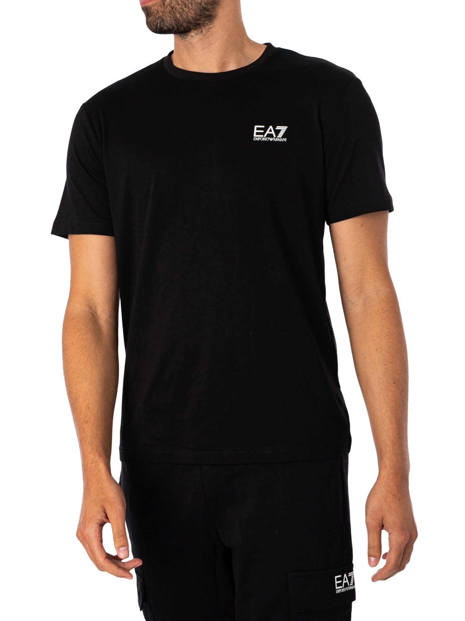 EA7 Chest Logo T-Shirt - Black/White EA7 Chest Logo T-Shirt - Black/White -Standout Store 51951b