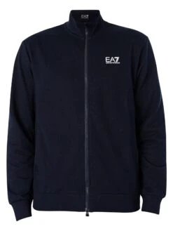 EA7 Chest Logo Zip Tracksuit - Armani Blue -Standout Store 51954f