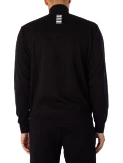 EA7 Chest Logo Zip Tracksuit - Black -Standout Store 51955d