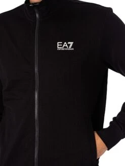EA7 Chest Logo Zip Tracksuit - Black -Standout Store 51955e