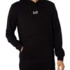 EA7 Jersey Pullover Hoodie - Black/White