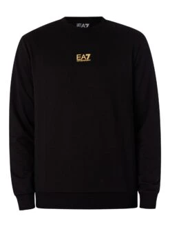 EA7 Logo Sweatshirt - Black/Gold -Standout Store 51959f