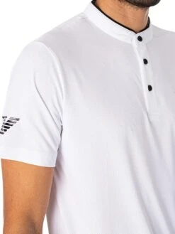 EA7 Ventus 7 Collar T-Shirt - White/Black -Standout Store 51962e