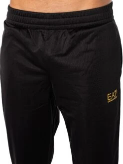 EA7 Logo Zip Tracksuit - Black/Gold -Standout Store 52053l