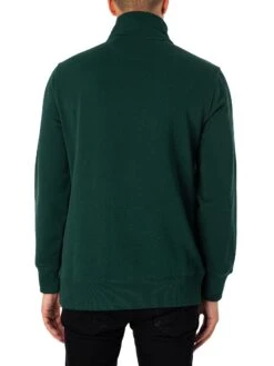 GANT Regular Shield Half Zip Sweatshirt - Tartan Green -Standout Store 52369c
