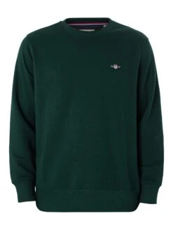 GANT Regular Shield Sweatshirt- Tartan Green -Standout Store 52488f