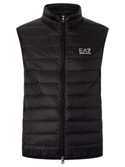 EA7 Woven Down Gilet - Black/Silver 7 EA7 Woven Down Gilet - Black/Silver -Standout Store 52772f