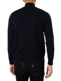 GANT Classic Cotton Half Zip Knit - Evening Blue -Standout Store 53077c