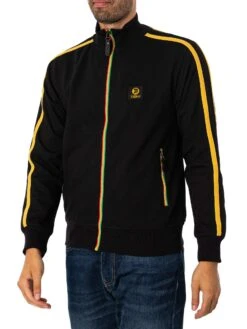 Trojan Contrast Track Jacket - Black -Standout Store 53196b