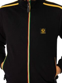 Trojan Contrast Track Jacket - Black -Standout Store 53196d