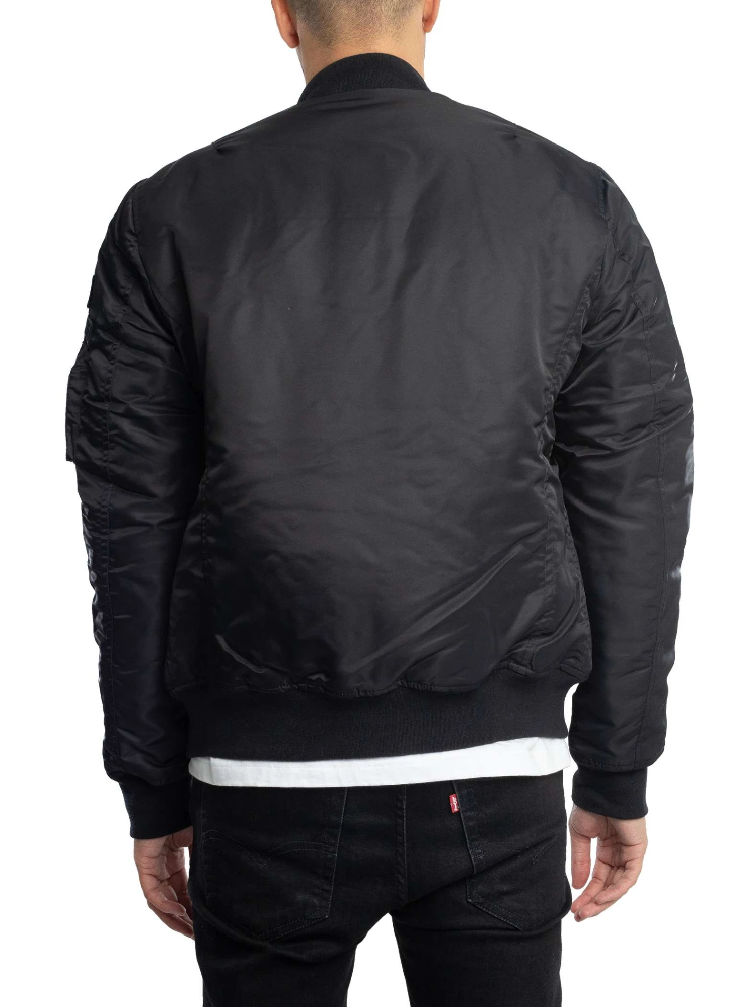 Schott MA-1 Bomber Jacket - Black Schott MA-1 Bomber Jacket - Black -Standout Store 53437c