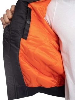 Schott MA-1 Bomber Jacket - Black 8 Schott MA-1 Bomber Jacket - Black -Standout Store 53437g