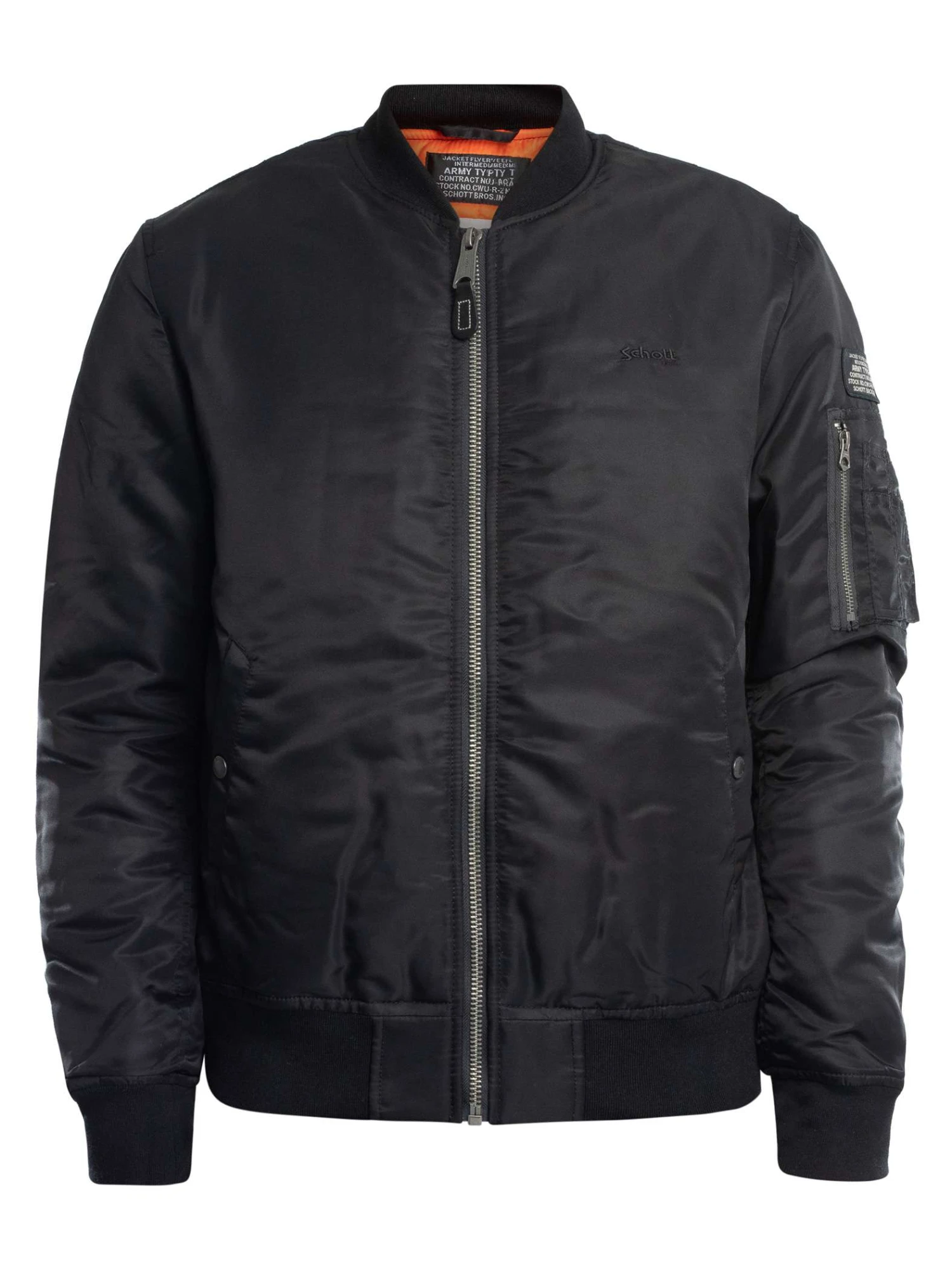 Schott MA-1 Bomber Jacket - Black Schott MA-1 Bomber Jacket - Black -Standout Store 53437i