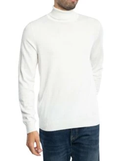 Antony Morato Regular Fit Turtle Neck Knit - White