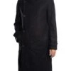 Ted Baker Radford Wool Wrap Funnel Coat - Black -Standout Store 53721b