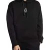 Armani Exchange Jersey Logo Pullover Hoodie - Black/White -Standout Store 54213a