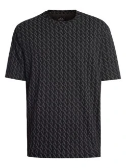 Armani Exchange Logo Pattern T-Shirt - Black -Standout Store 54216f