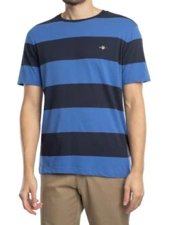 GANT Bar Stripe T-Shirt - Rich Blue