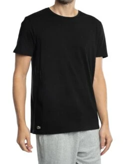 Lacoste 3 Pack Crew Lounge T-Shirts - Black -Standout Store 54325c