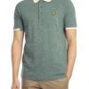 Lyle & Scott Half Tipped Polo Shirt - Green Mercurial 1 Lyle & Scott Half Tipped Polo Shirt - Green Mercurial -Standout Store 54346a