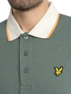 Lyle & Scott Half Tipped Polo Shirt - Green Mercurial 5 Lyle & Scott Half Tipped Polo Shirt - Green Mercurial -Standout Store 54346d