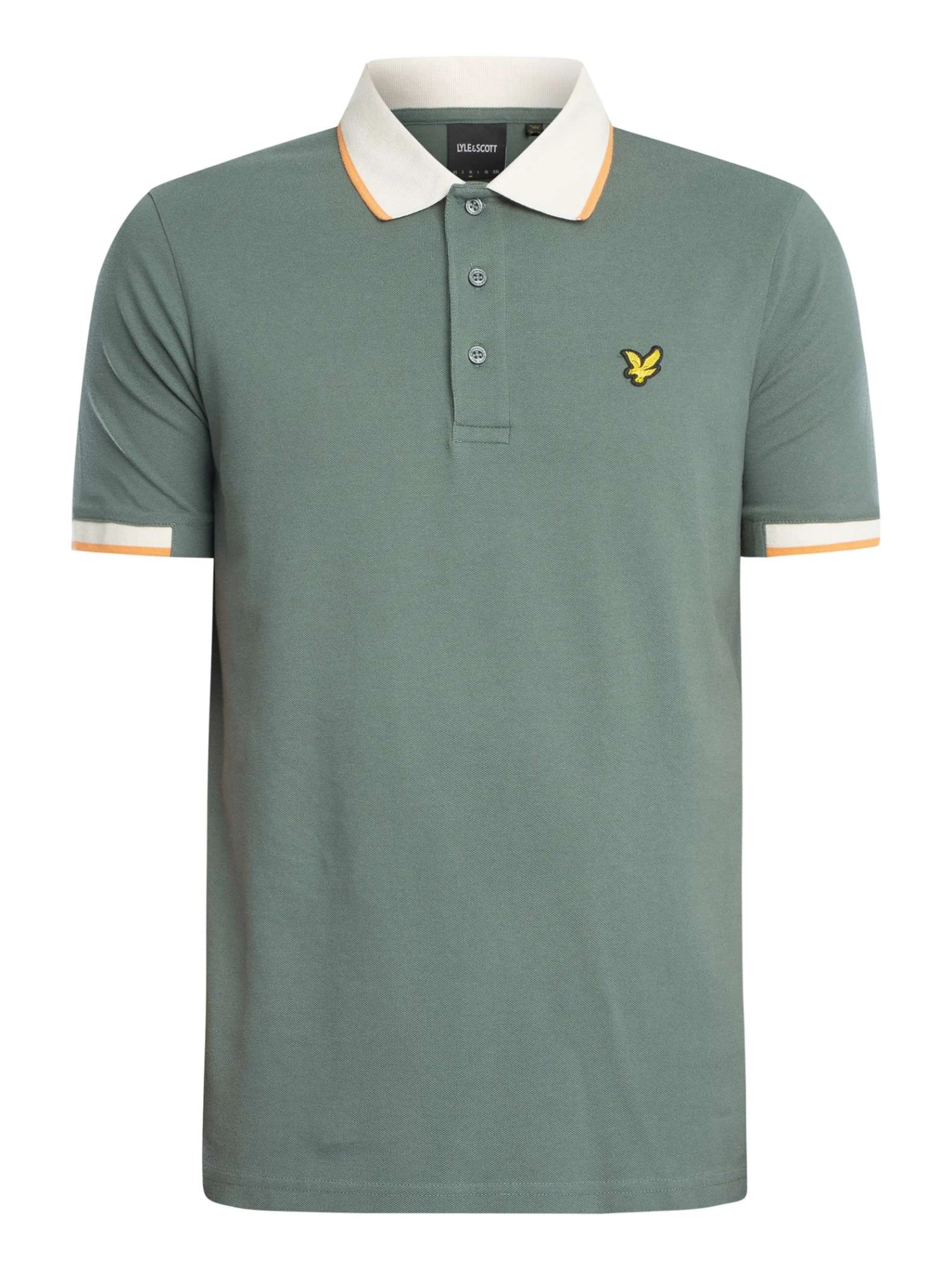 Lyle & Scott Half Tipped Polo Shirt - Green Mercurial Lyle & Scott Half Tipped Polo Shirt - Green Mercurial -Standout Store 54346e