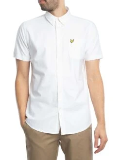 Lyle & Scott Short Sleeved Oxford Shirt - White