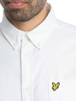 Lyle & Scott Short Sleeved Oxford Shirt - White -Standout Store 54380d
