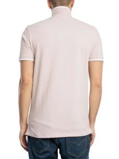 Lyle & Scott Tipped Polo Shirt - Pink Salt/White -Standout Store 54393c