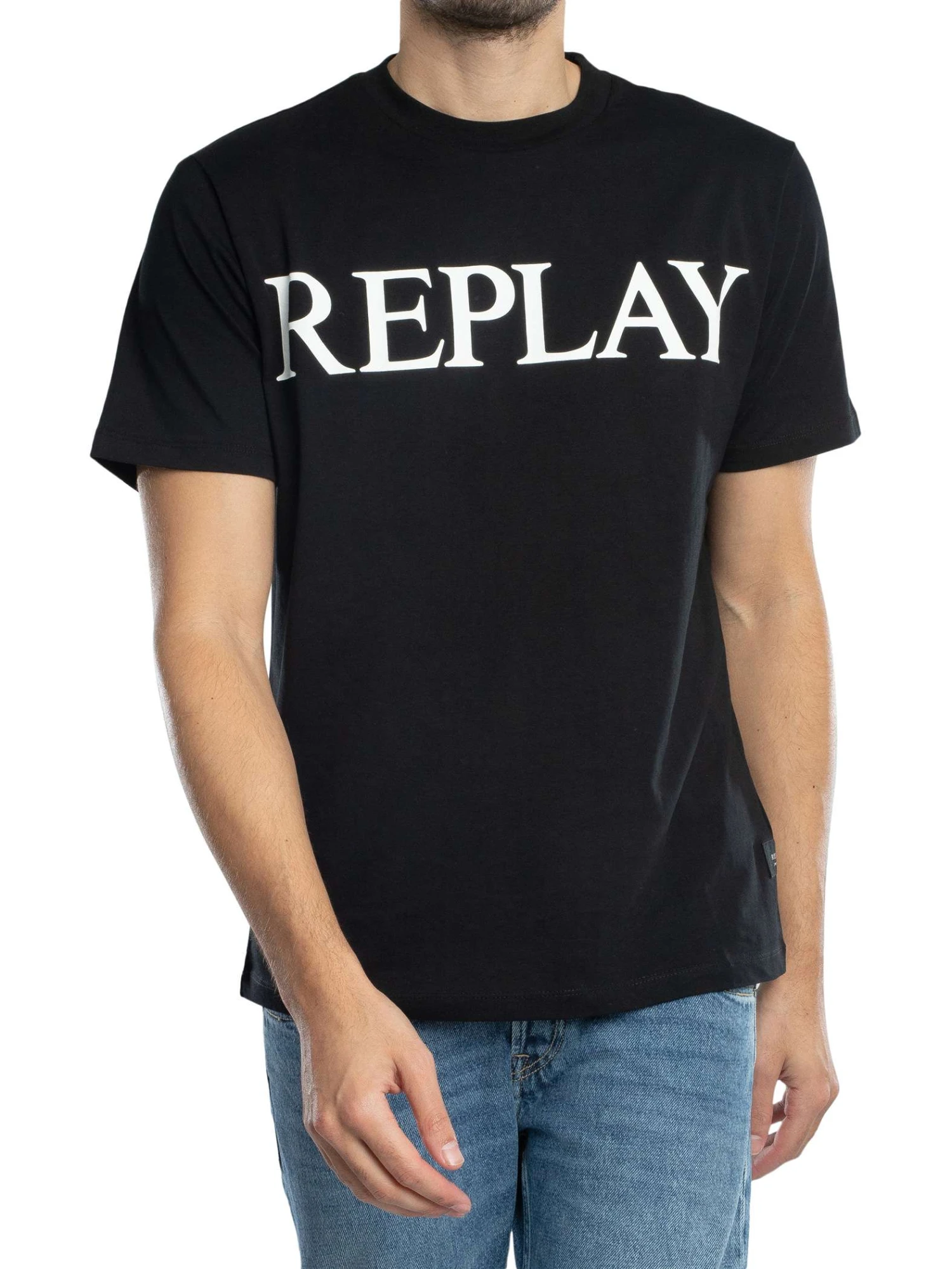 Replay Big Brand Graphic T-Shirt - Black Replay Big Brand Graphic T-Shirt - Black -Standout Store 54405b