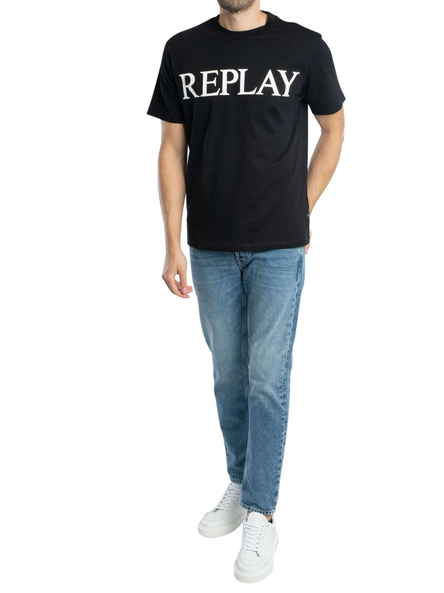 Replay Big Brand Graphic T-Shirt - Black Replay Big Brand Graphic T-Shirt - Black -Standout Store 54405e