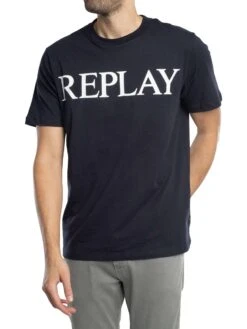 Replay Big Brand Graphic T-Shirt - Navy
