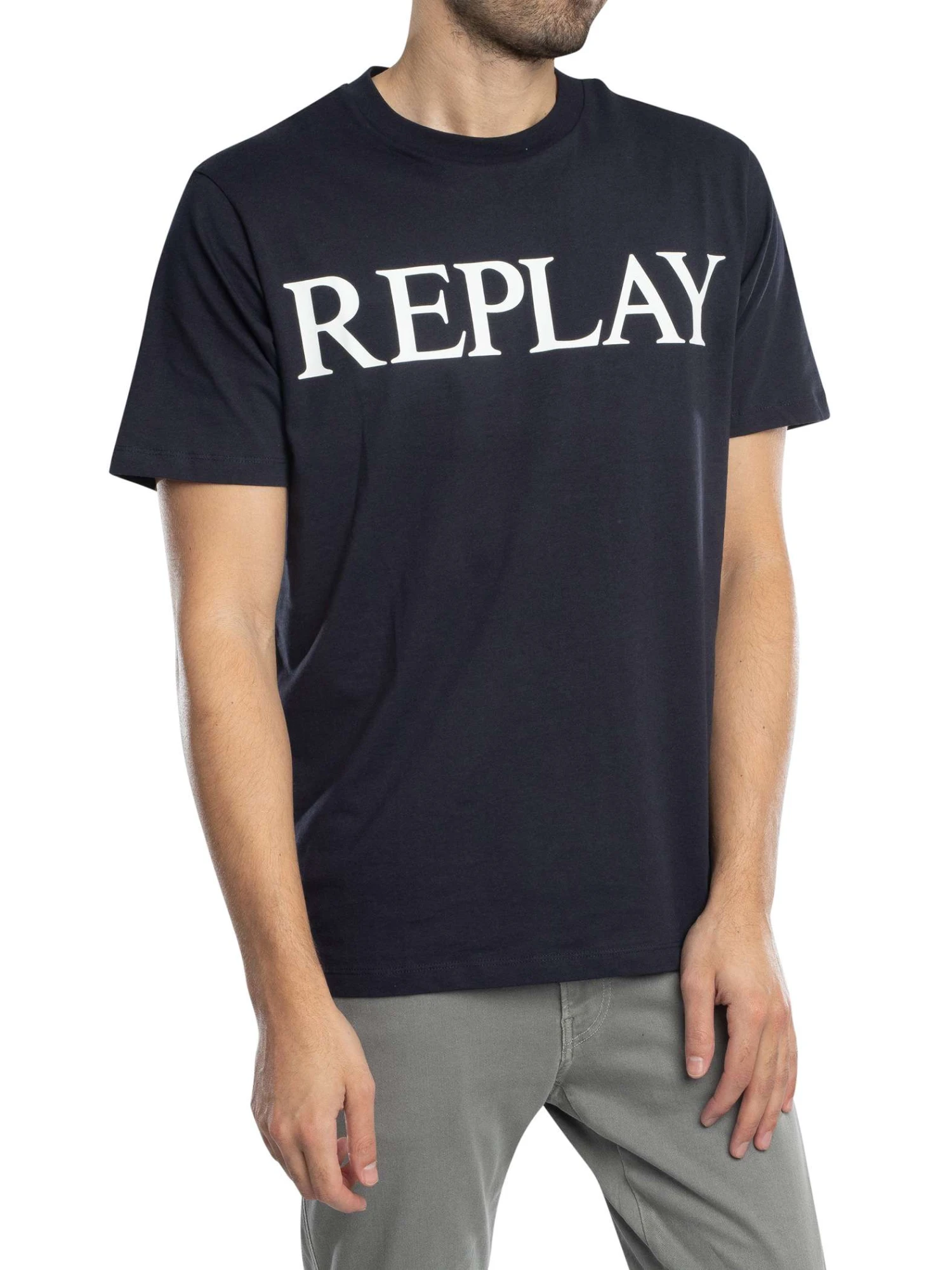 Replay Big Brand Graphic T-Shirt - Navy Replay Big Brand Graphic T-Shirt - Navy -Standout Store 54406b
