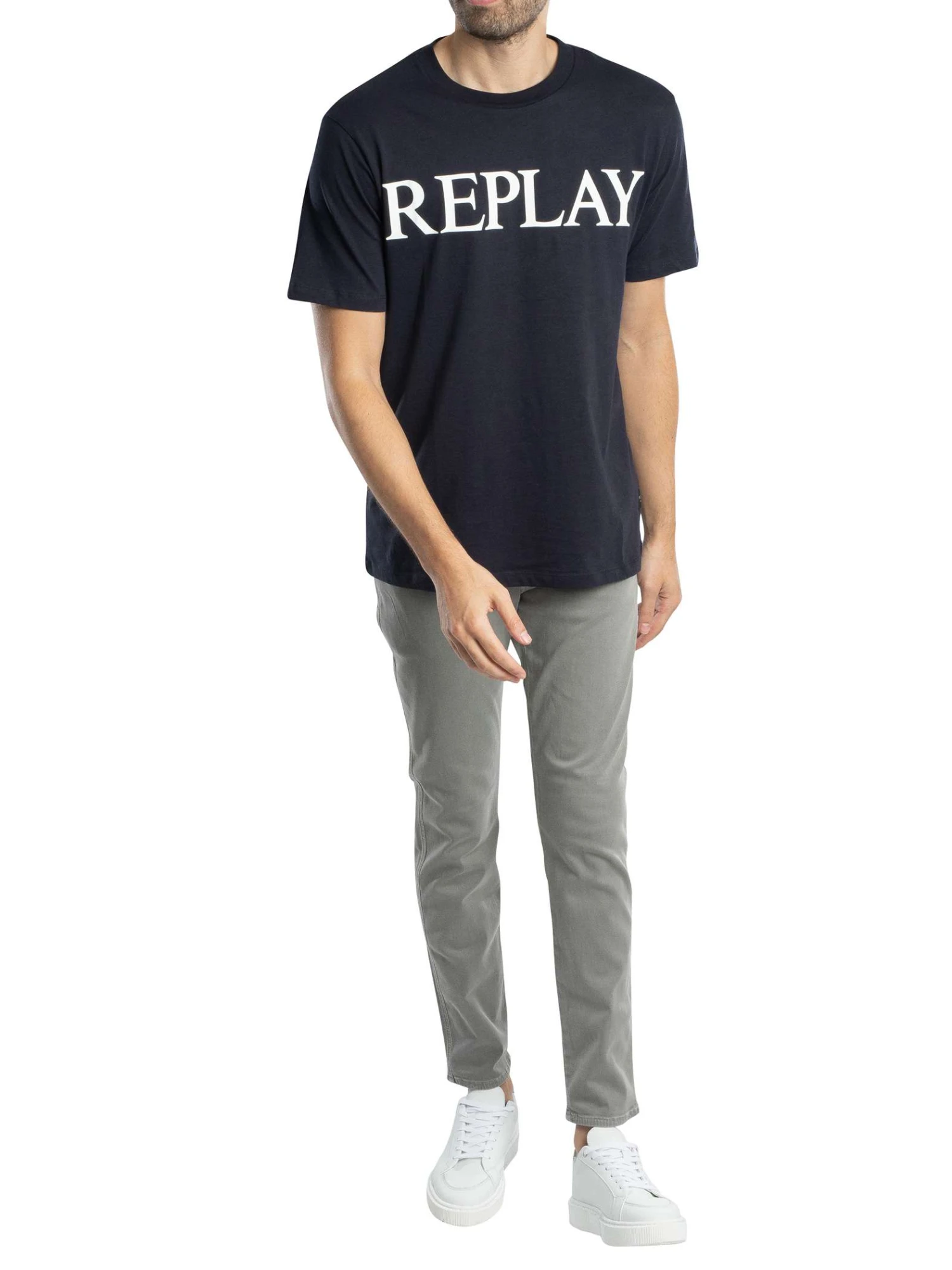 Replay Big Brand Graphic T-Shirt - Navy Replay Big Brand Graphic T-Shirt - Navy -Standout Store 54406e