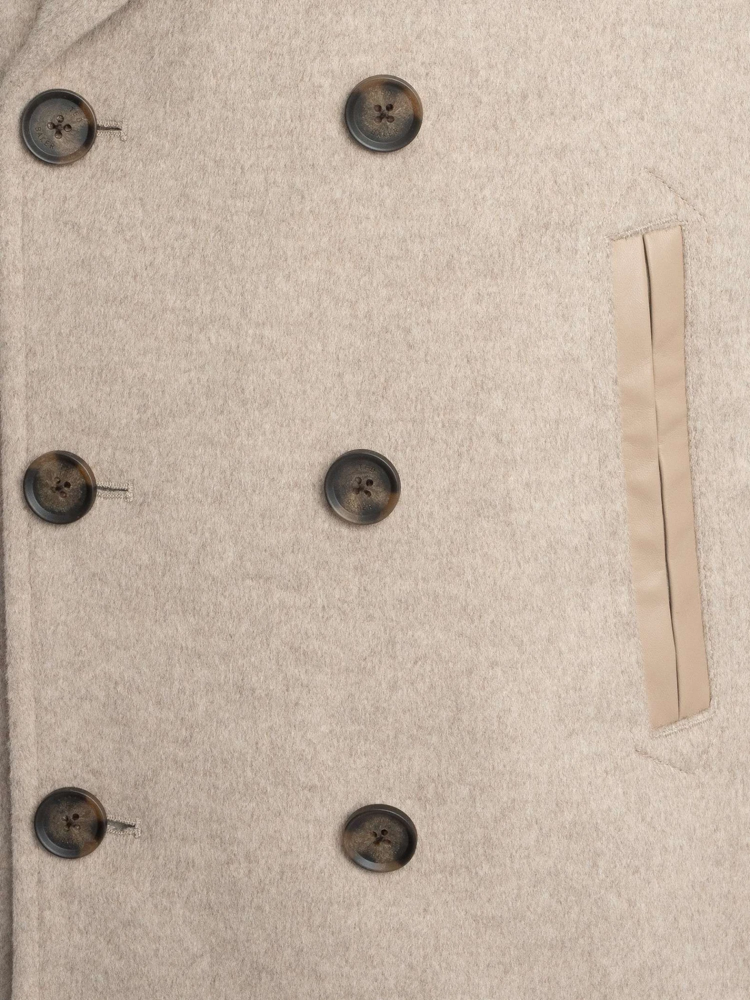 Ted Baker Aldovie Peacoat Jacket - Stone Ted Baker Aldovie Peacoat Jacket - Stone -Standout Store 54419d