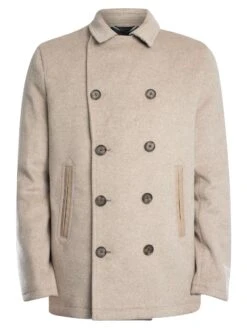 Ted Baker Aldovie Peacoat Jacket - Stone 13 Ted Baker Aldovie Peacoat Jacket - Stone -Standout Store 54419l