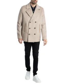 Ted Baker Aldovie Peacoat Jacket - Stone 14 Ted Baker Aldovie Peacoat Jacket - Stone -Standout Store 54419m
