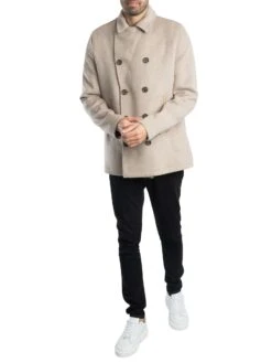 Ted Baker Aldovie Peacoat Jacket - Stone 15 Ted Baker Aldovie Peacoat Jacket - Stone -Standout Store 54419n