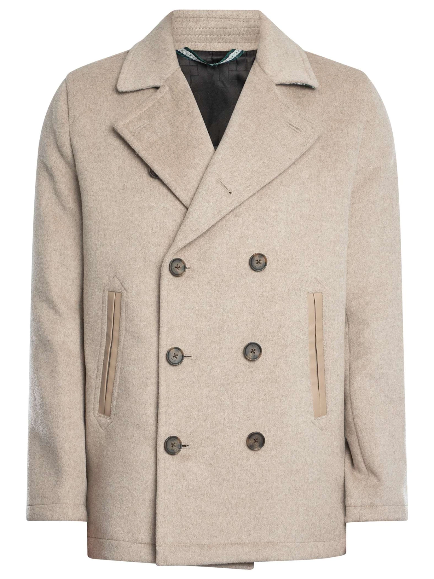 Ted Baker Aldovie Peacoat Jacket - Stone Ted Baker Aldovie Peacoat Jacket - Stone -Standout Store 54419o