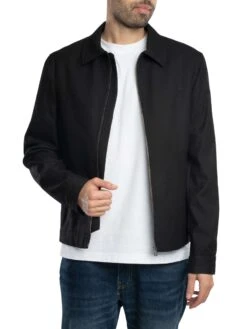 Ted Baker Henry J Wool Blend Harrington Jacket - Black