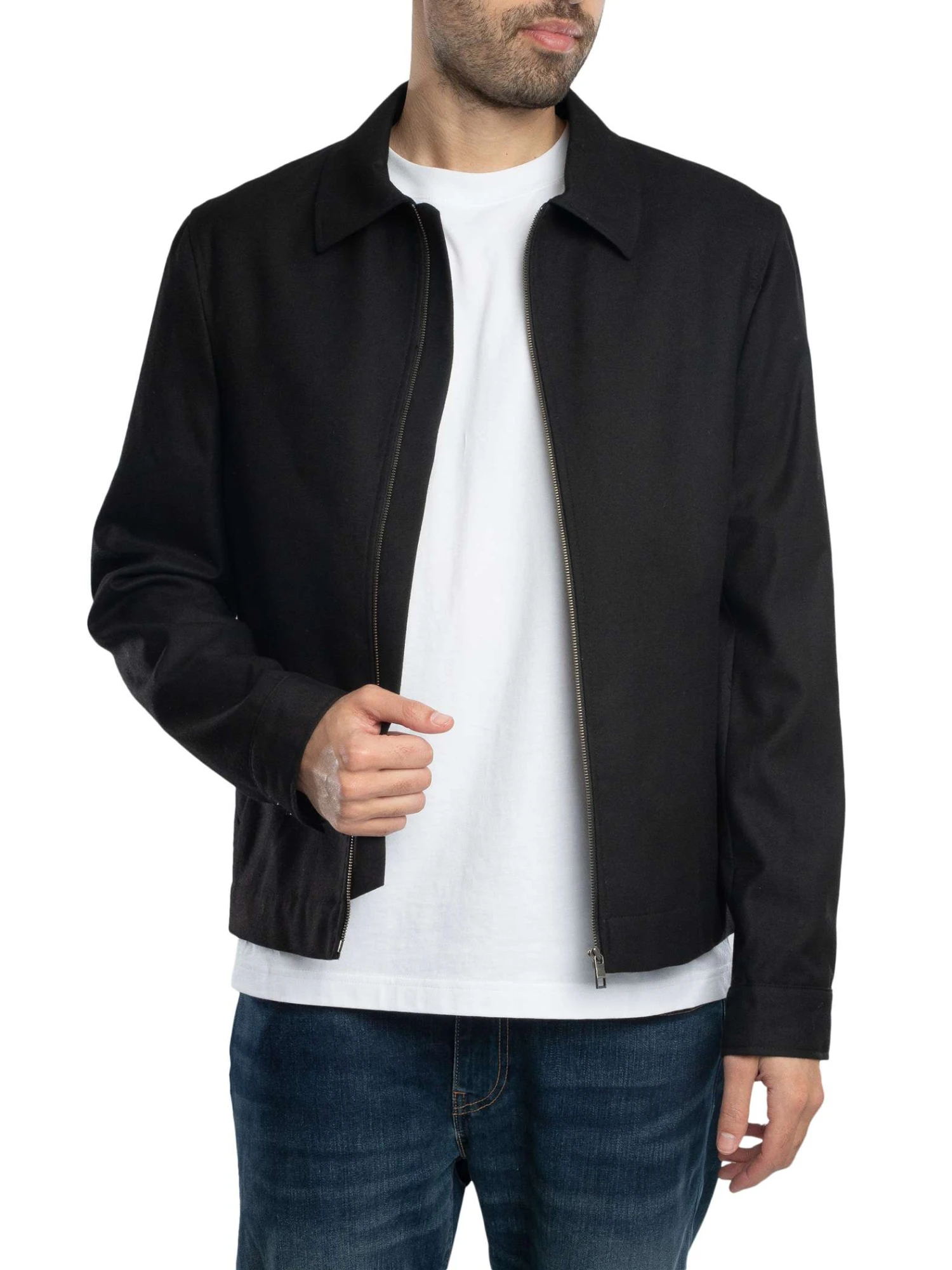 Ted Baker Henry J Wool Blend Harrington Jacket - Black Ted Baker Henry J Wool Blend Harrington Jacket - Black -Standout Store 54422a