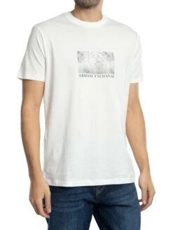 Armani Exchange Box Logo T-Shirt - Off White