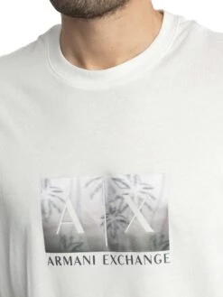 Armani Exchange Box Logo T-Shirt - Off White -Standout Store 54469d