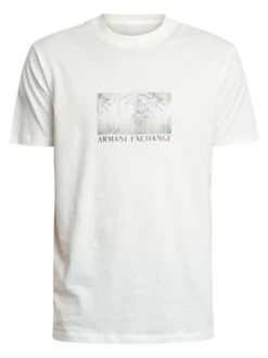 Armani Exchange Box Logo T-Shirt - Off White -Standout Store 54469e