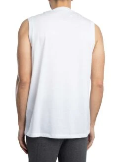 Armani Exchange Relaxed Chest Logo Vest - White -Standout Store 54475c