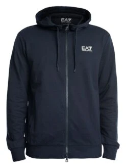 EA7 Chest Logo Zip Hood Tracksuit - Blue -Standout Store 54487f
