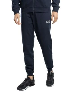 EA7 Chest Logo Zip Hood Tracksuit - Blue -Standout Store 54487h