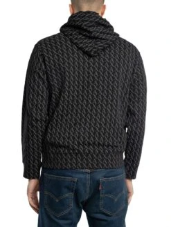 Armani Exchange All-over Pullover Hoodie - Black/Black -Standout Store 54523c